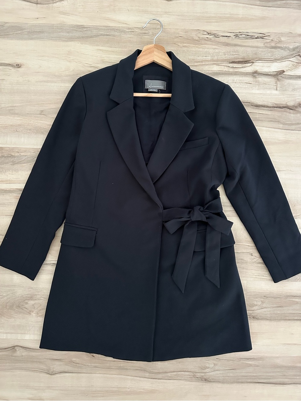 Anthropologie tie waist blazer mini dress